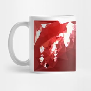 Coquelicot Red Abstract Low Polygon Background Mug